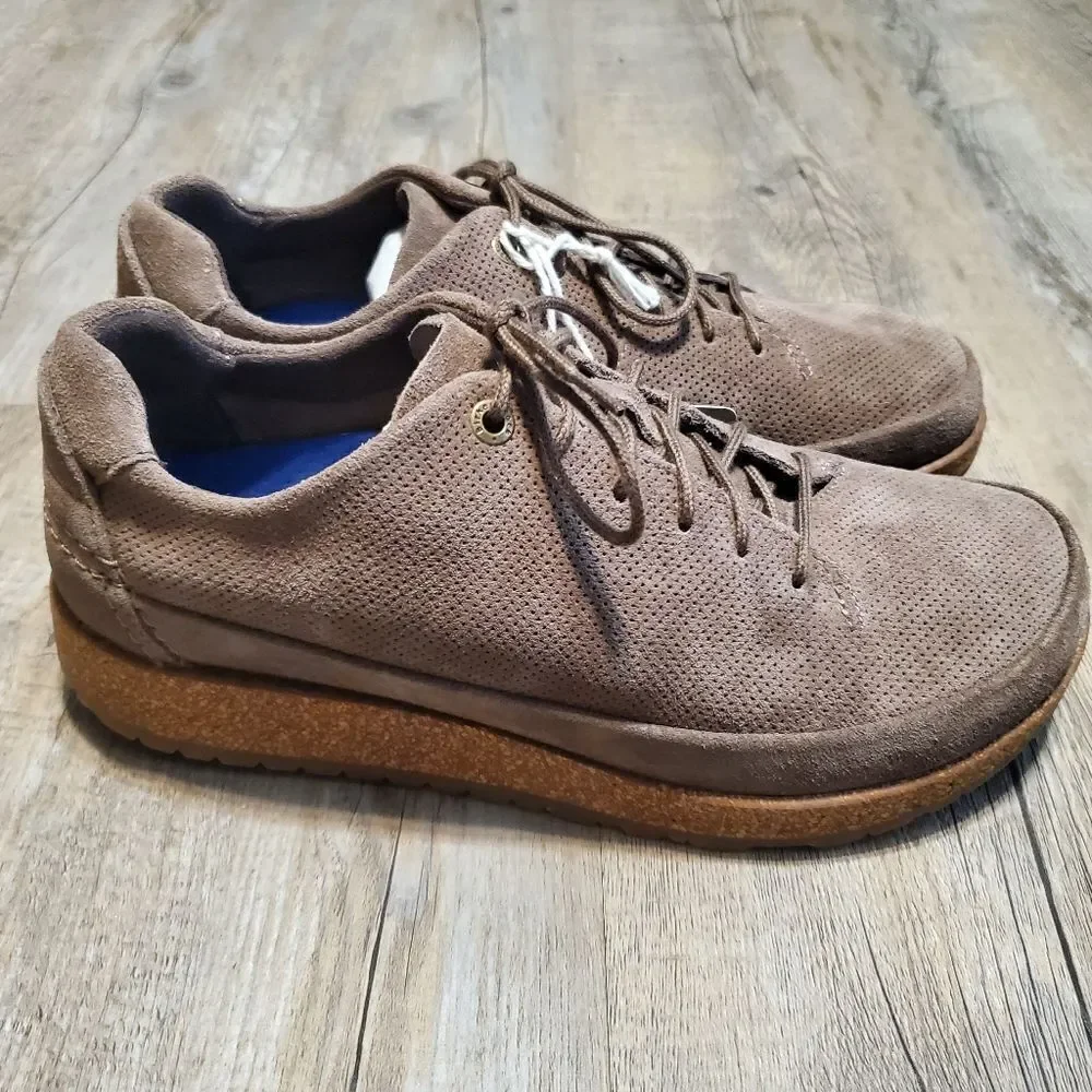 Birkenstock New with Box Honnef Low Gray Taupe Suede Leather Regular Size 39 - Picture 2 of 8